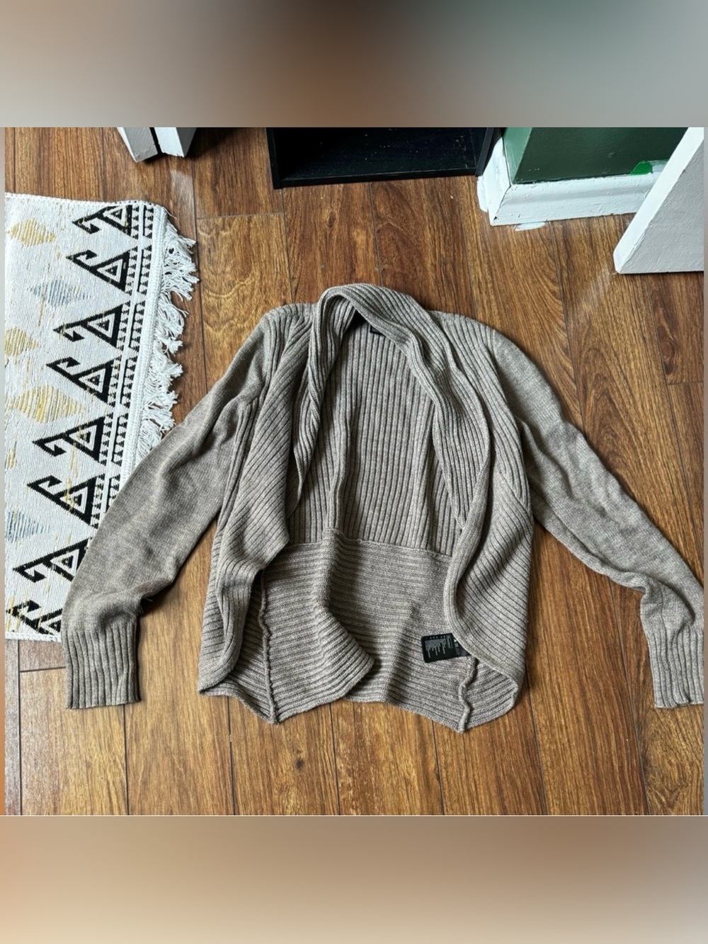 H&M ribbed open-front cardigan